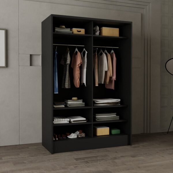 Chic Sliding Wardrobe White, Black, Grey, Walnut, Wenge, and Oak in 90cm, 120cm, 150cm, 180cm and 203cm