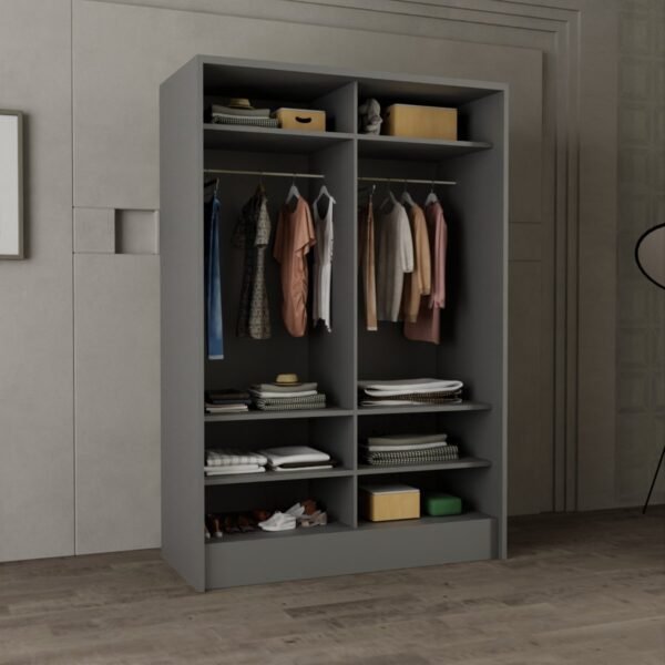 Chic Sliding Wardrobe White, Black, Grey, Walnut, Wenge, and Oak in 90cm, 120cm, 150cm, 180cm and 203cm