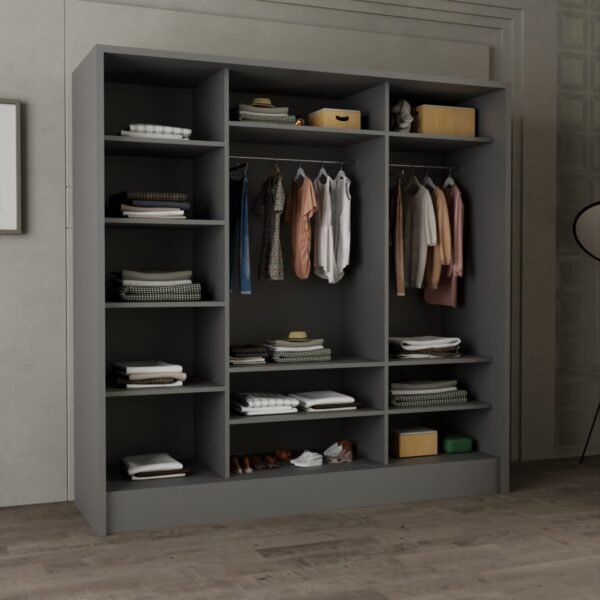 Chic Sliding Wardrobe White, Black, Grey, Walnut, Wenge, and Oak in 90cm, 120cm, 150cm, 180cm and 203cm