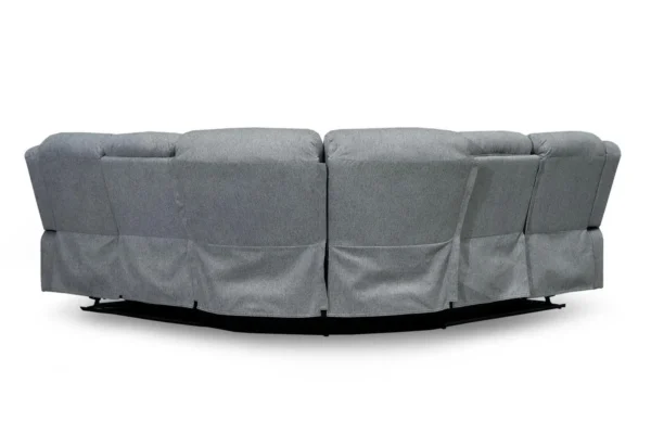 Linda Fabric Electric Recliner Grey Large Corner