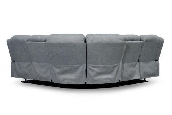 Linda Fabric Electric Recliner Grey Large Corner