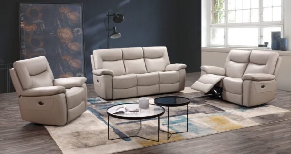 Luci Power Leather Recliner 3+2+1