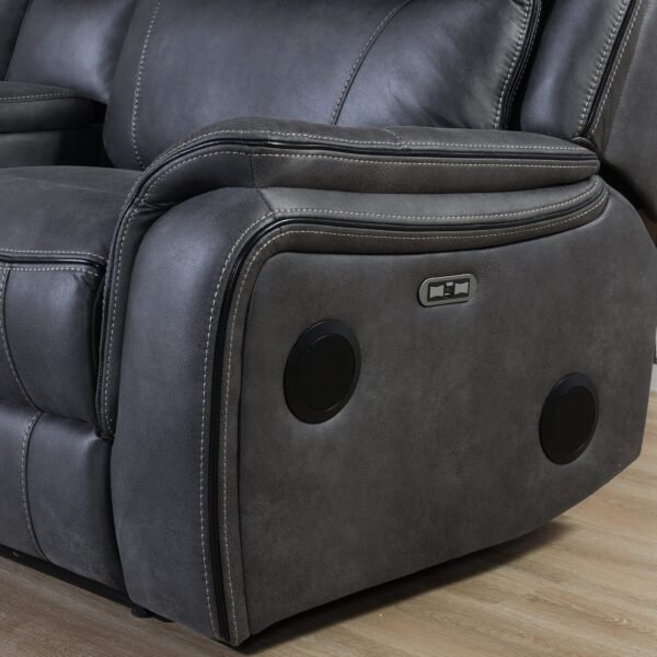 Pho Media Corner Power Fabric Recliner