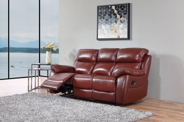 Riv Manual or Power Leather Recliner 3+2+1